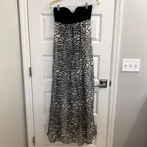 Charlotte Russe Zebra Print Strapless Dress